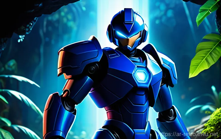 록맨 X 숨겨진 아머 획득법 - **Prompt for Foot Armor:** "A dynamic, heroic shot of Mega Man X, wearing his iconic blue and li...